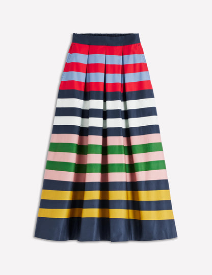 Verity Sateen Skirt-Multi Stripe-6