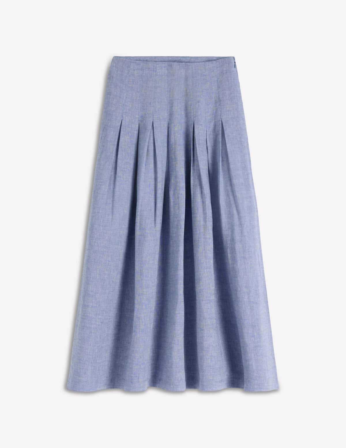 Valentina Linen Skirt-Blue Chambray - Image 6