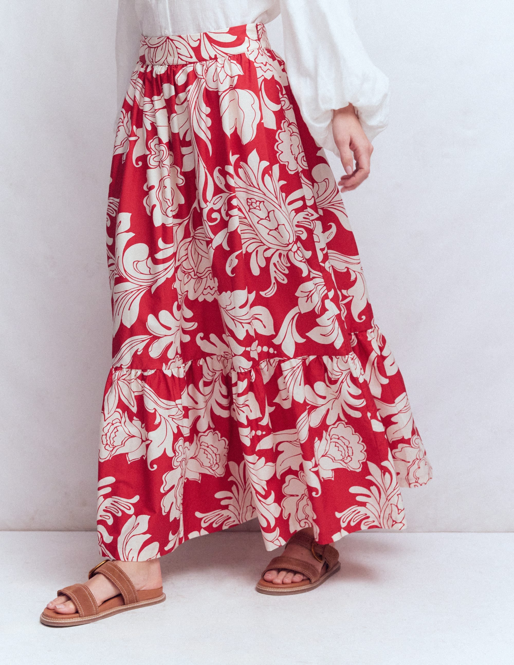 Abigail Poplin Maxi Skirt-Botanical Flourish - Image 4