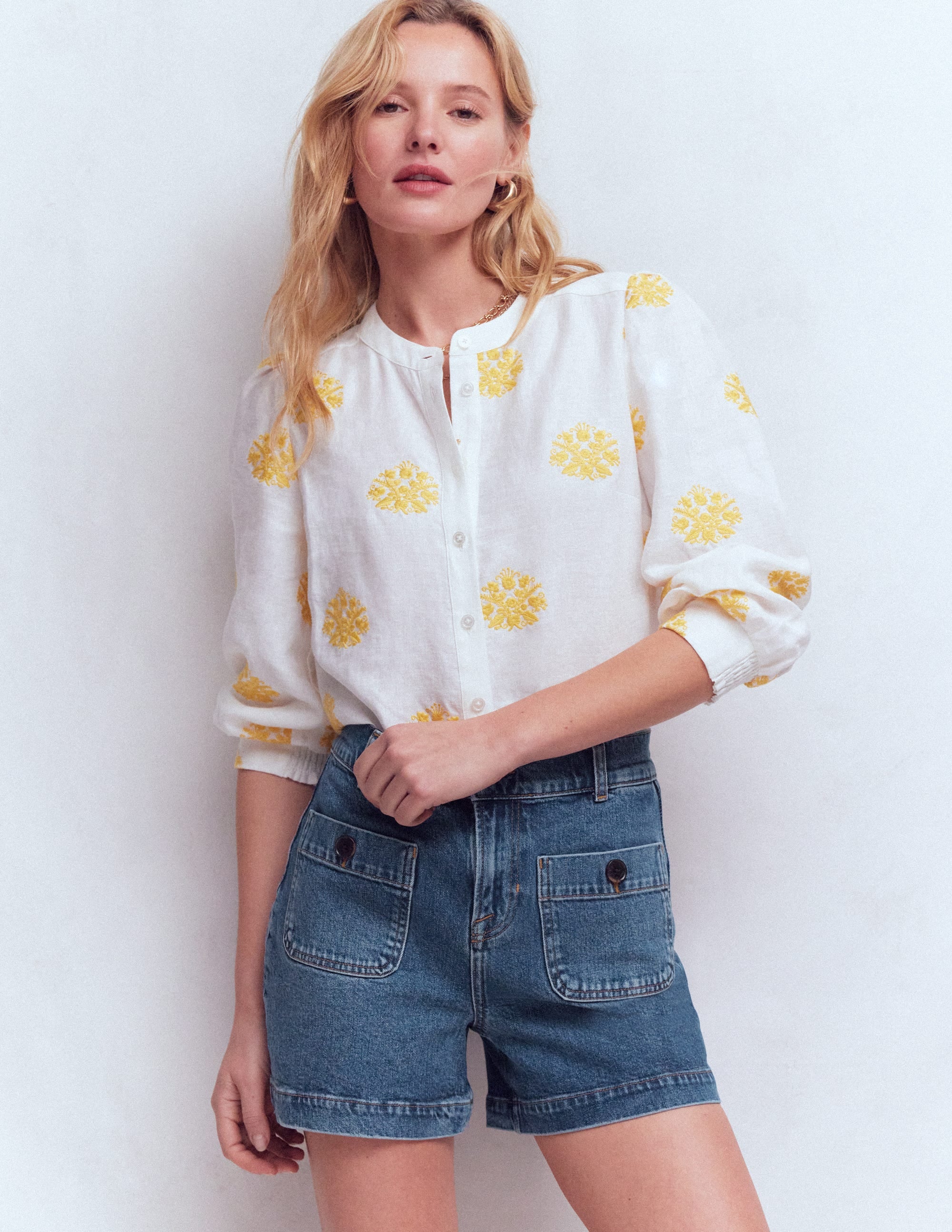 Primrose Denim Shorts - Mid Vintage | Boden USA