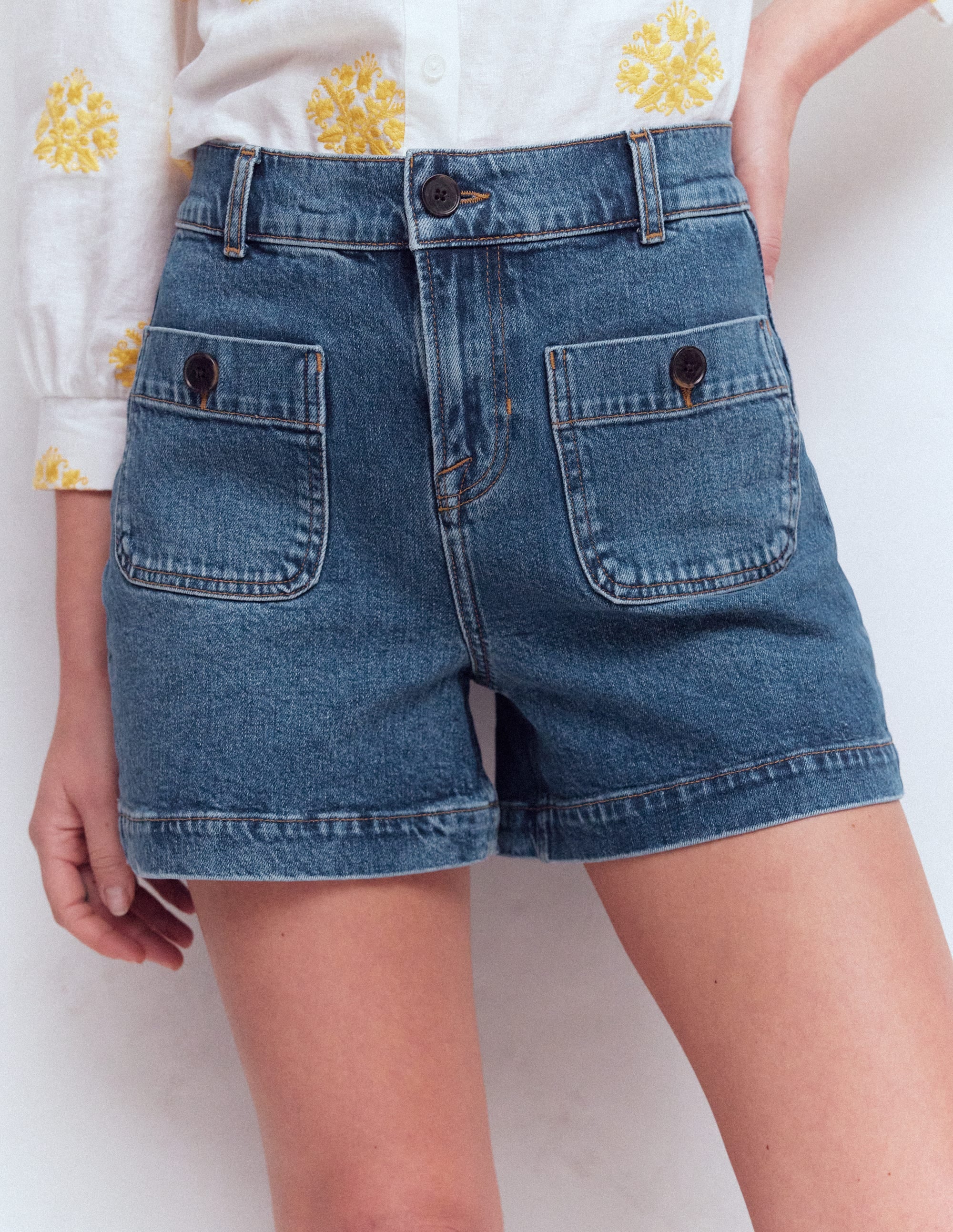 Primrose Denim Shorts-Mid Vintage - Image 4