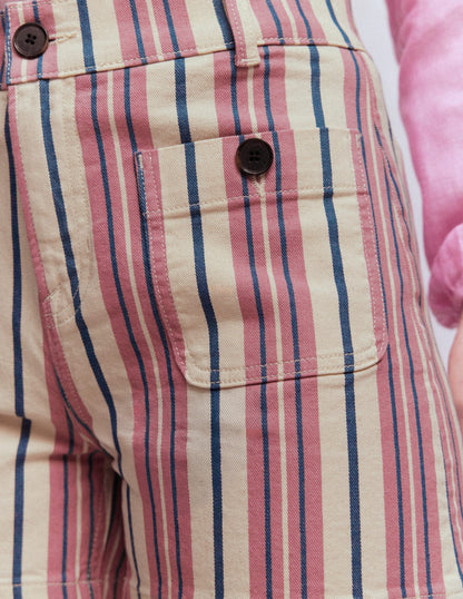 Primrose Denim Shorts-Pink Stripe-2