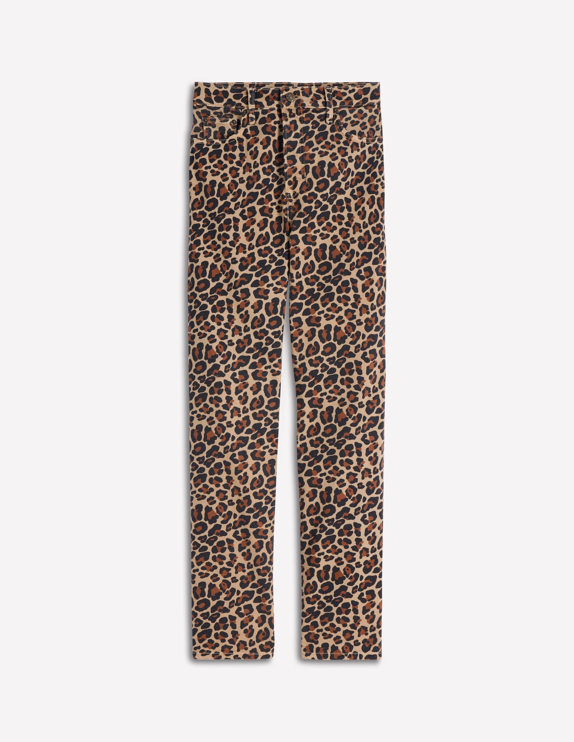High Rise Straight Jeans-Animal Print-6