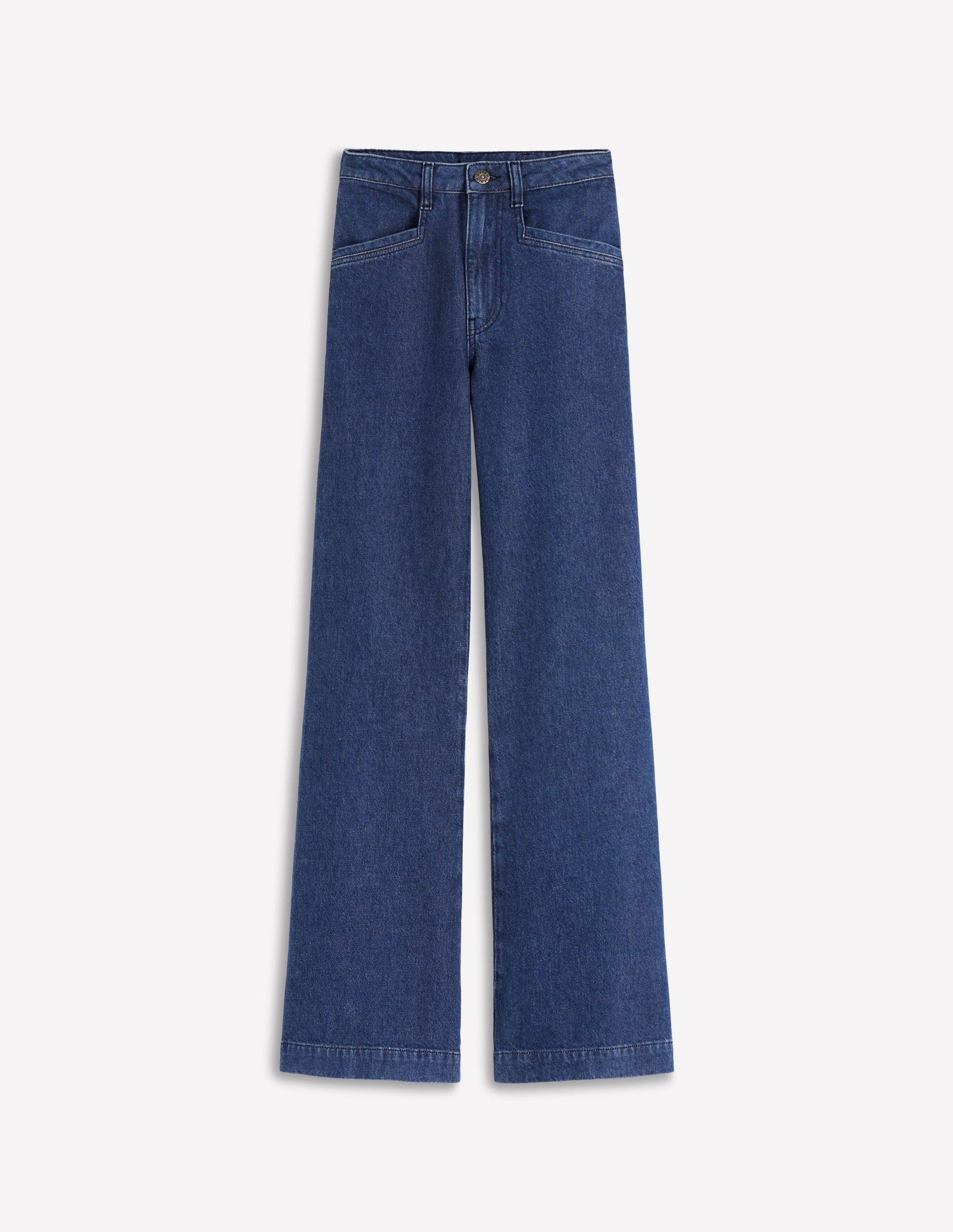 Pocket Detail Wide Leg Jeans-Mid Vintage-7