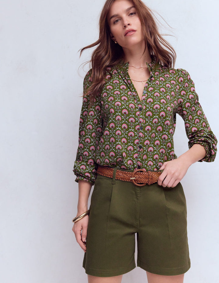 Chino Shorts-Woodland Green