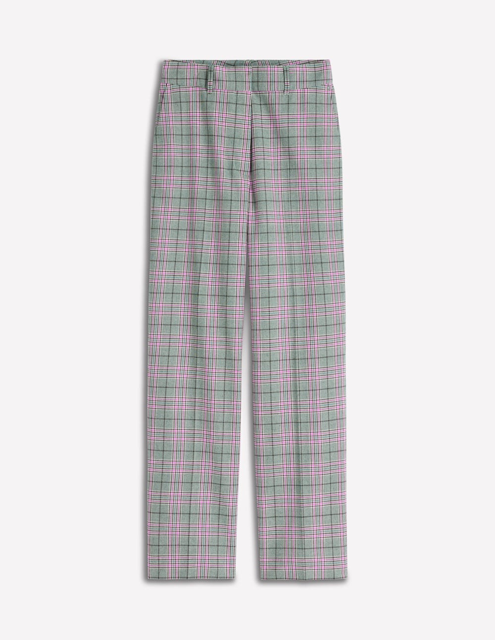 Canonbury Tailored Pants-Green, Pink and Brown Check-7