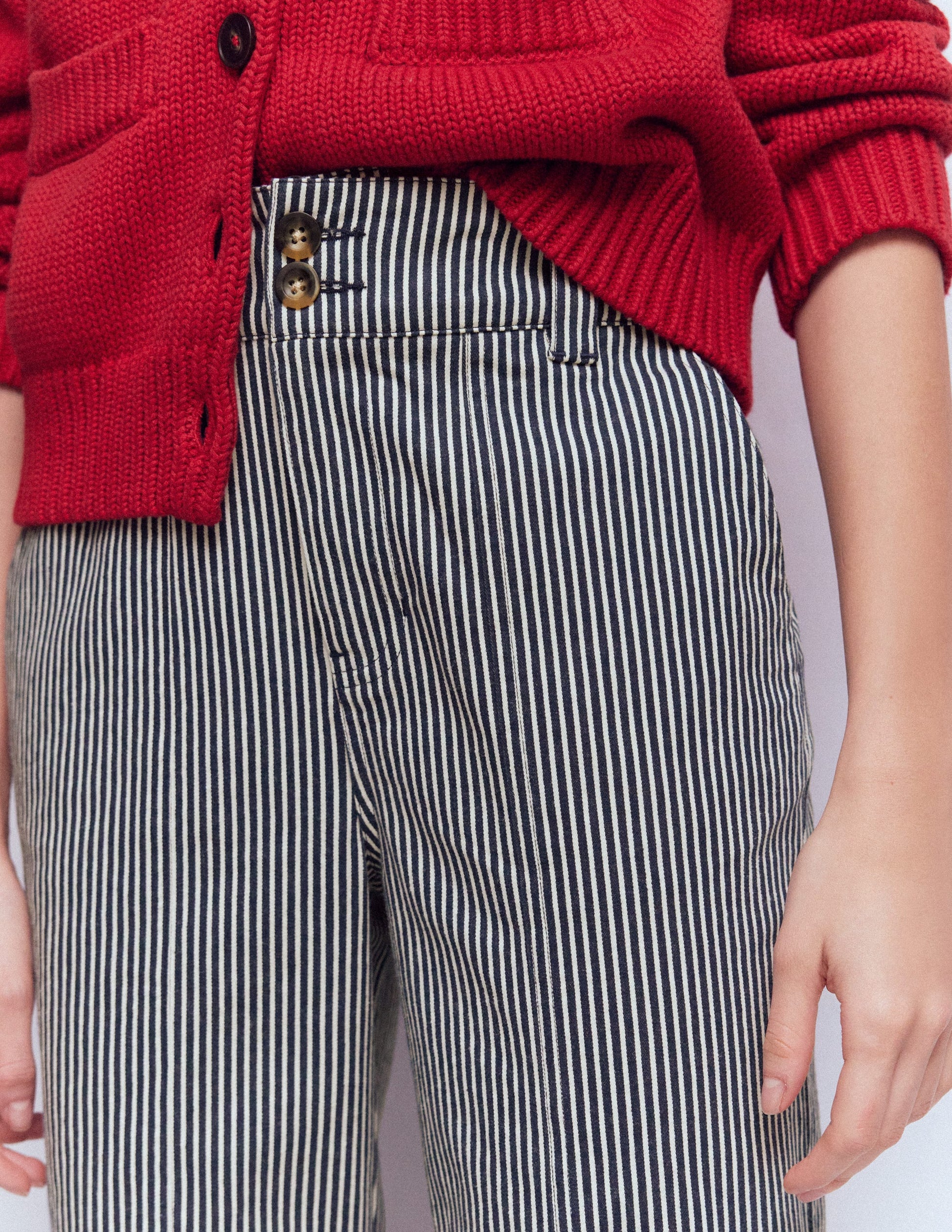 Straight Leg Chino Pants-Blue and Ivory Stripe-5