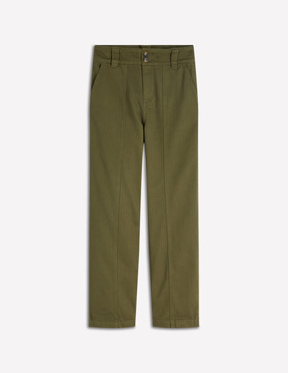 Straight Leg Chino Pants-Woodland Green Herringbone-5