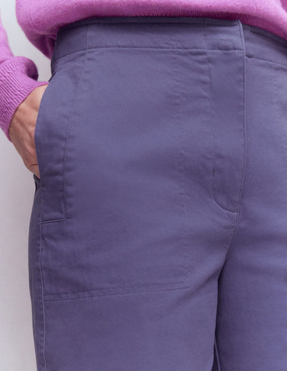 Straight Taper Pants-Purple Thistle-2