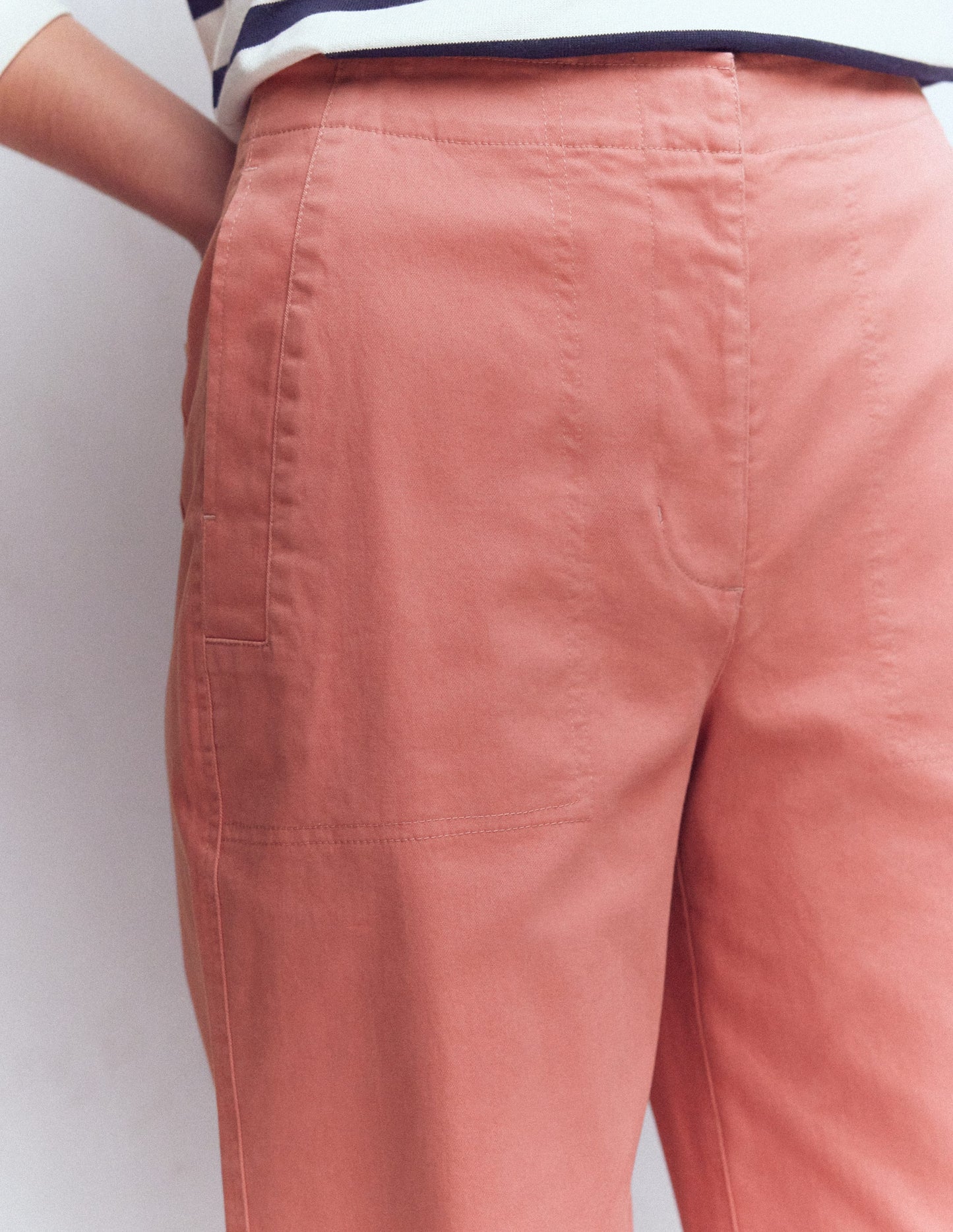Straight Taper Pants-Vintage Rose