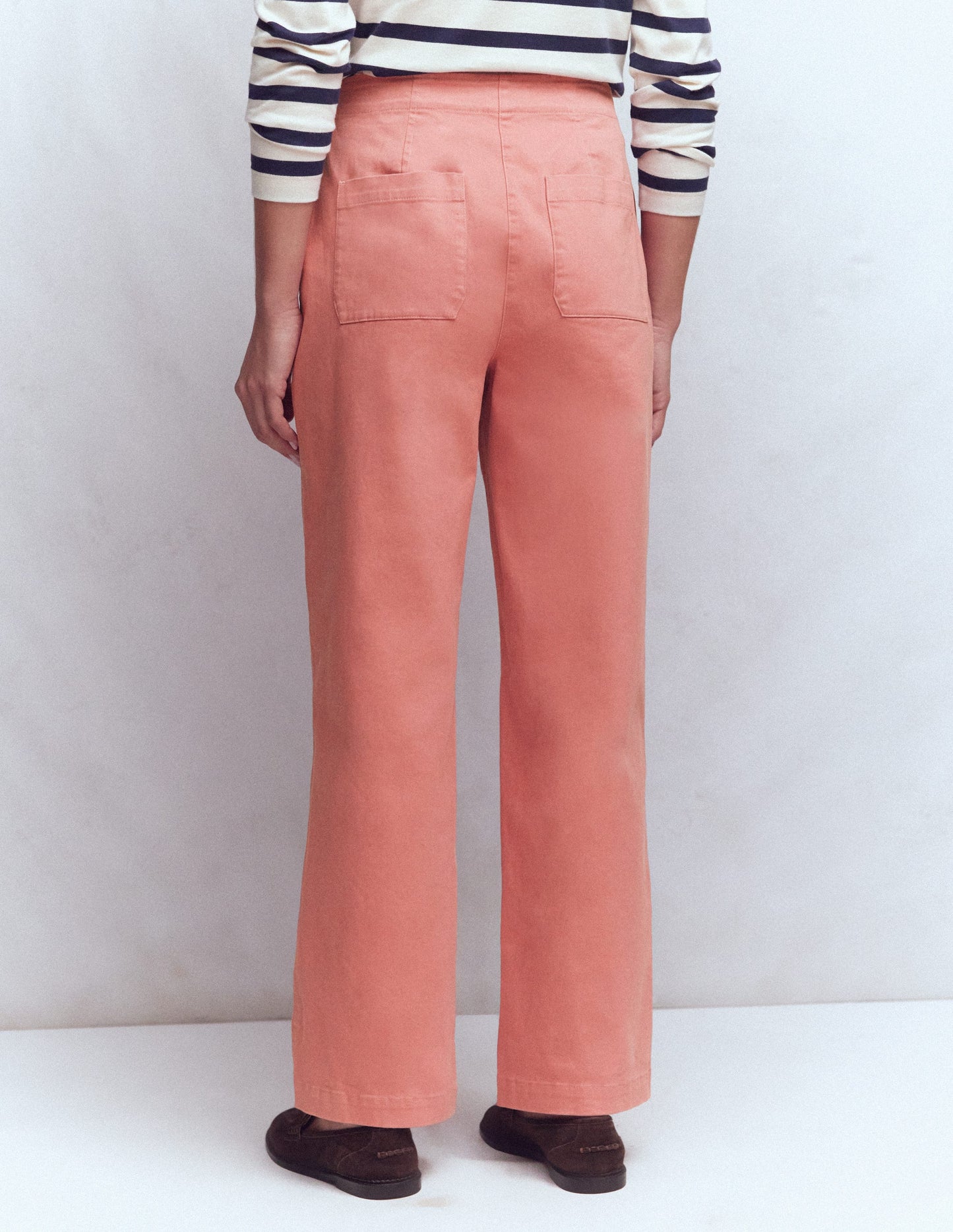 Straight Taper Pants-Vintage Rose