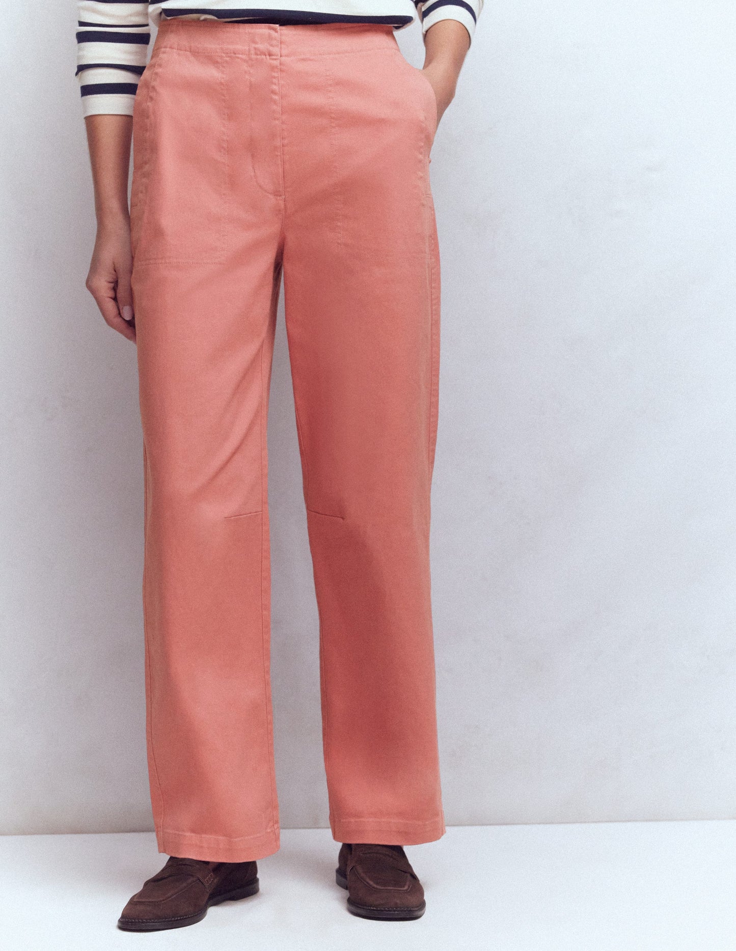 Straight Taper Pants-Vintage Rose