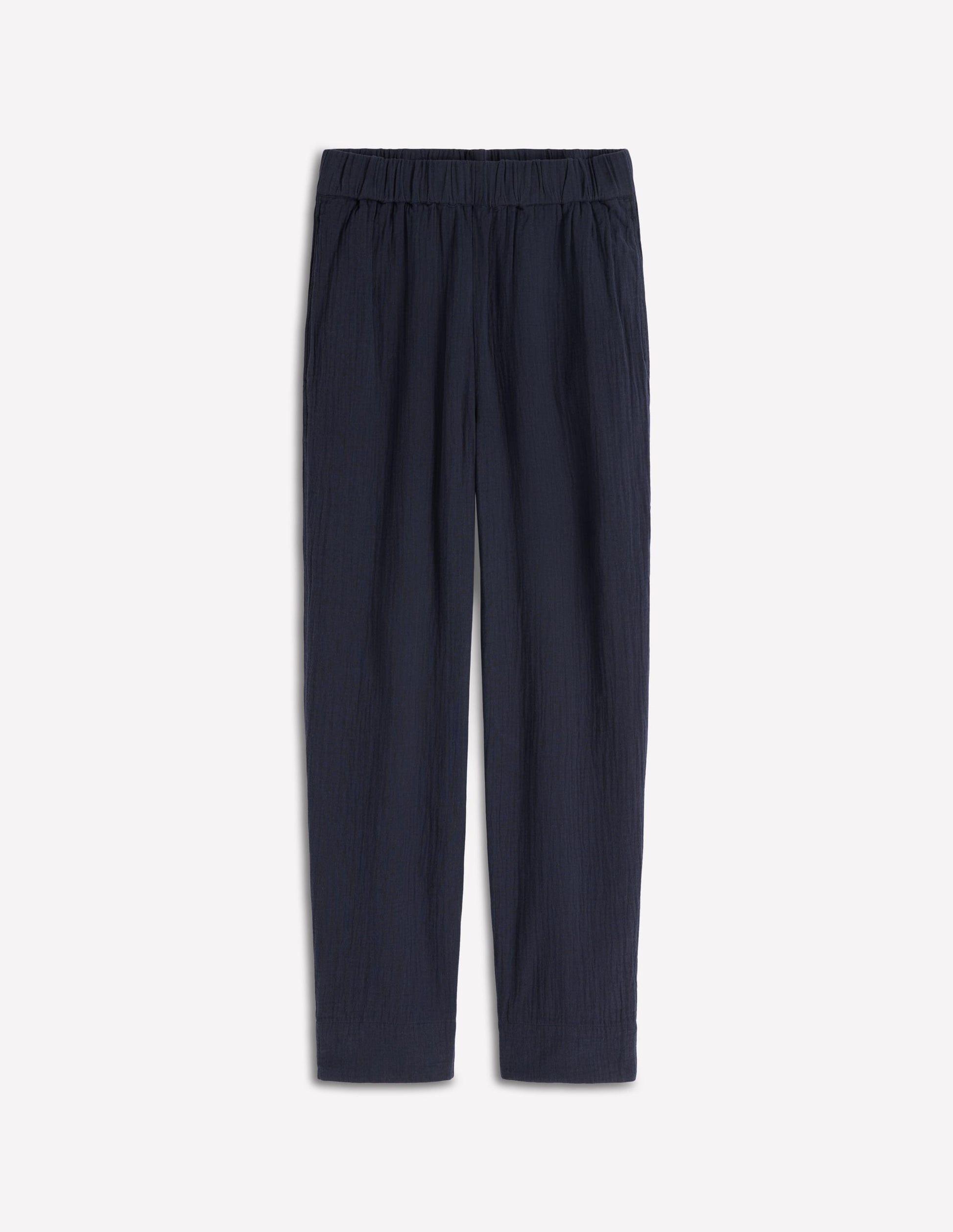 Double Cloth Crop Pants-Navy-6