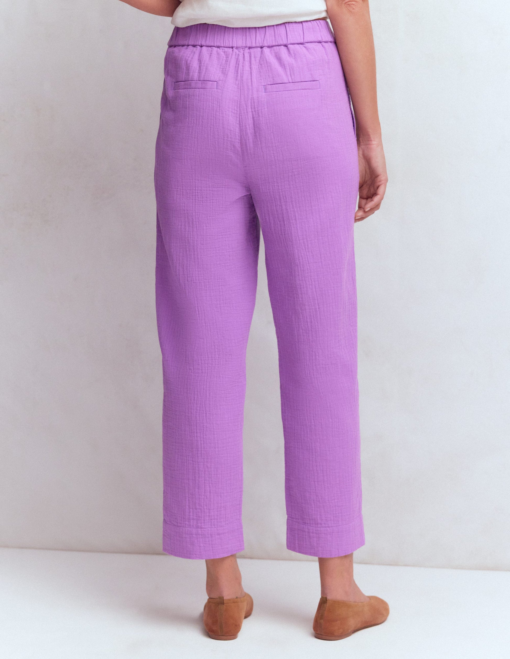 Double Cloth Crop Pants-Amethyst Purple-3