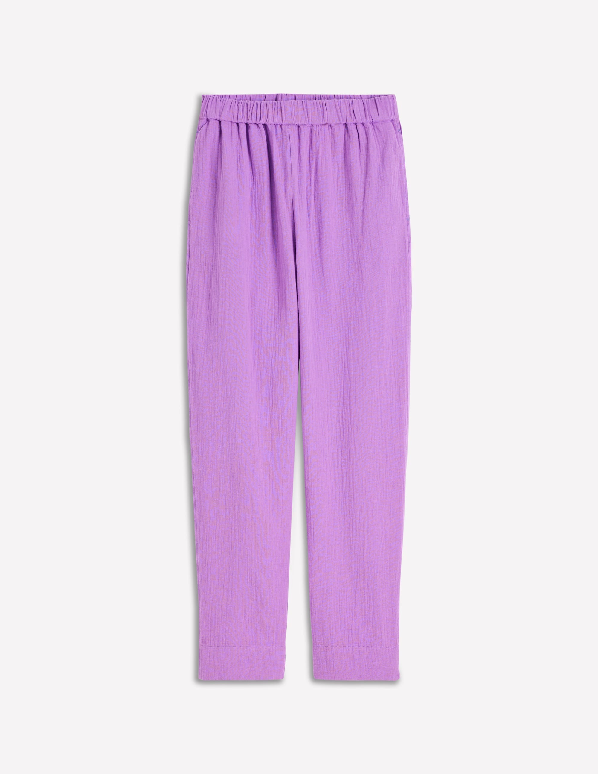 Double Cloth Crop Pants-Amethyst Purple - Image 5