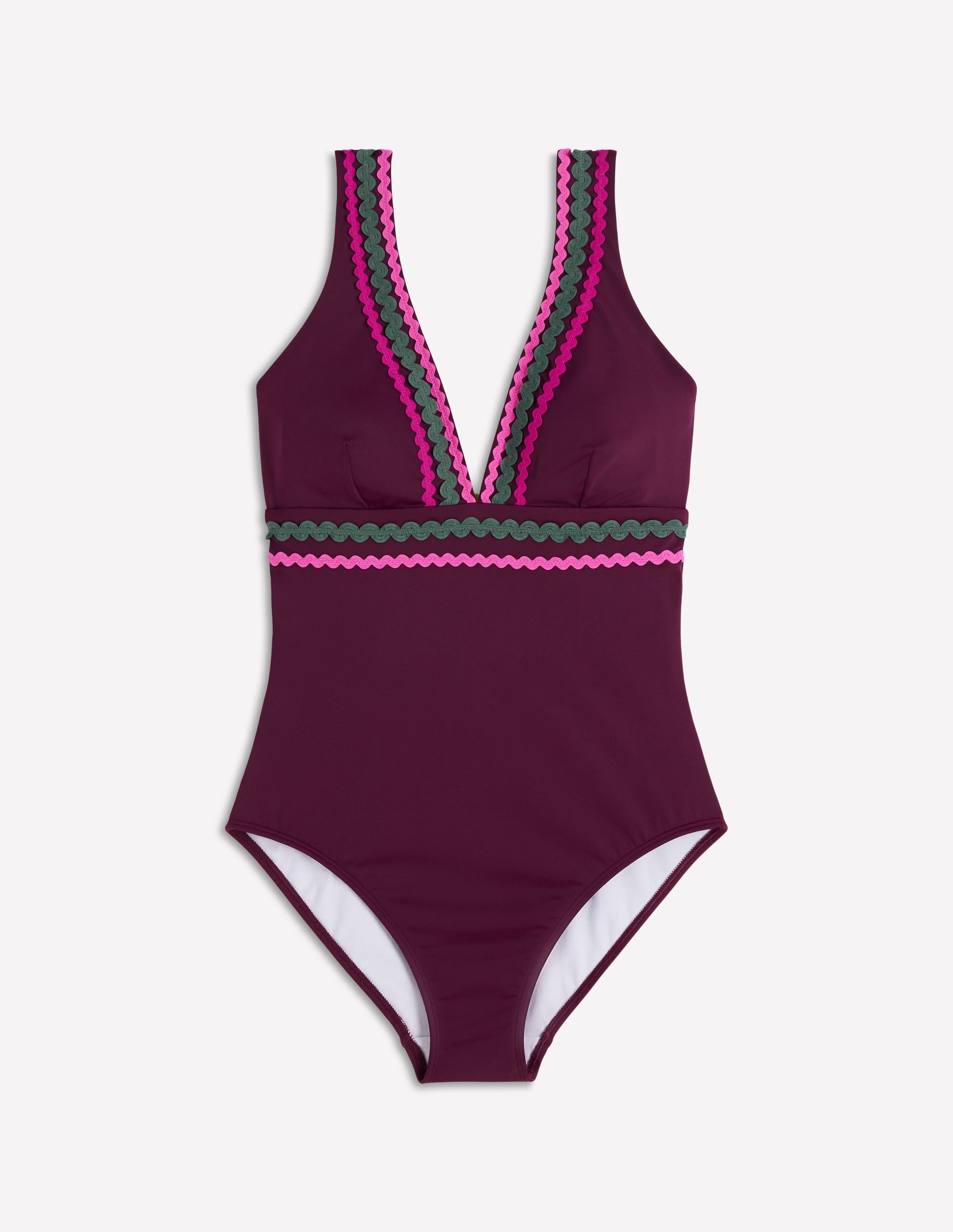 Porto V-neck Swimsuit-Chocberry - Image 5