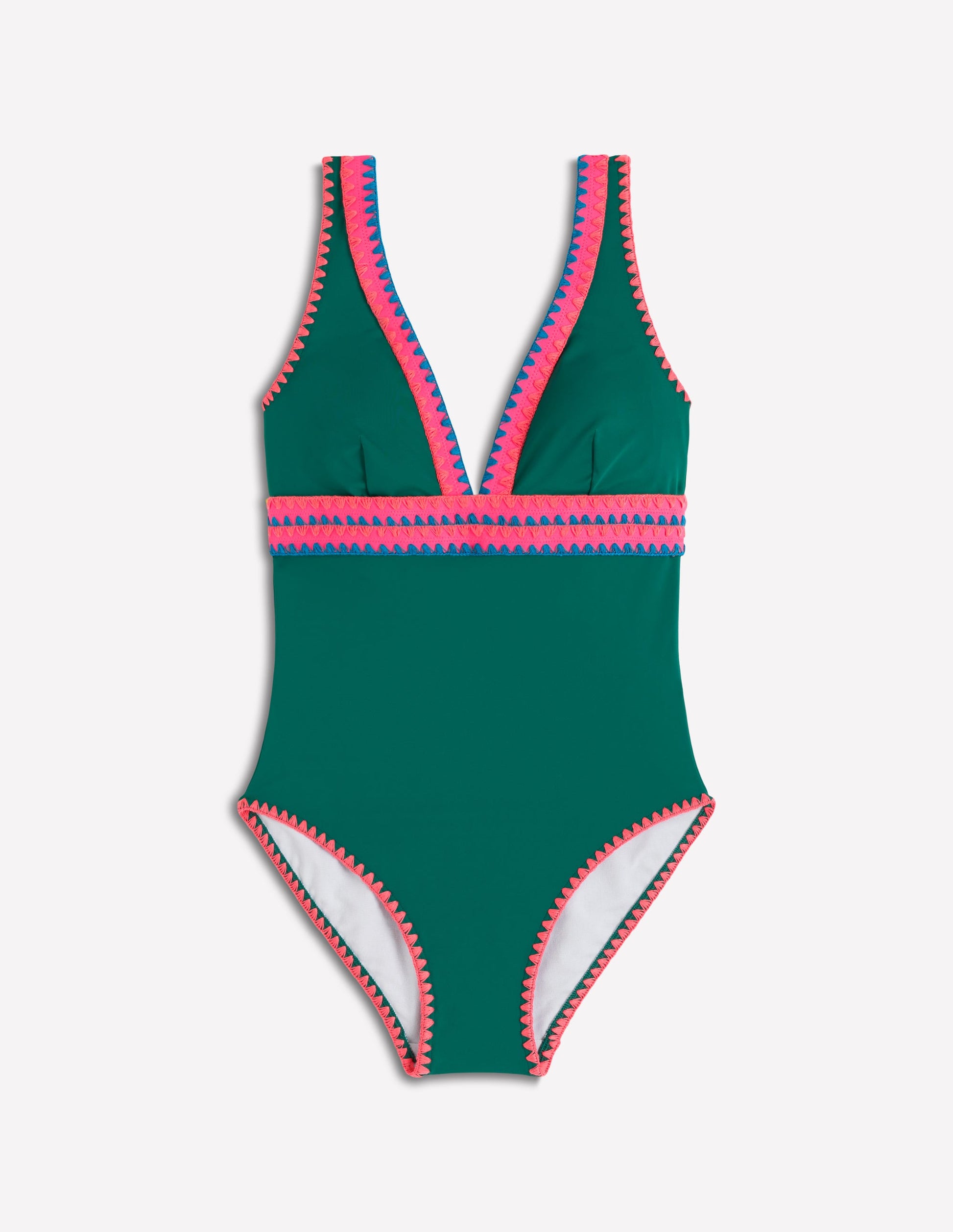 Porto V-neck Swimsuit-Mangrove Green, Embroidery-9