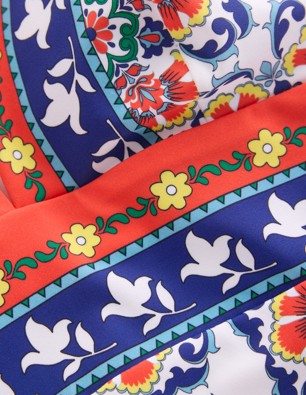 Porto V-neck Swimsuit-Multi, Ornamental Trellis