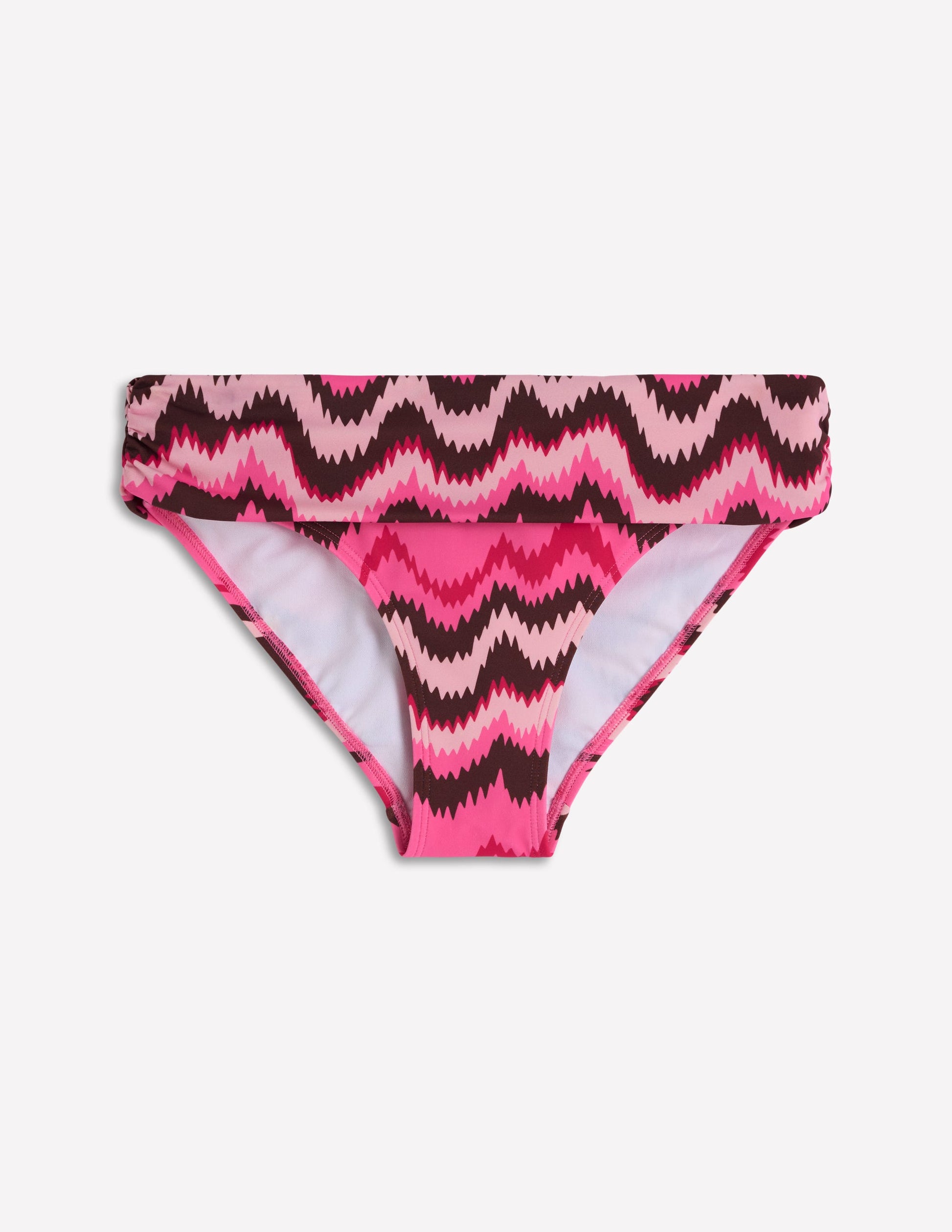 Classic Fold Bikini Bottoms-Pink, Zig zag Wave-7