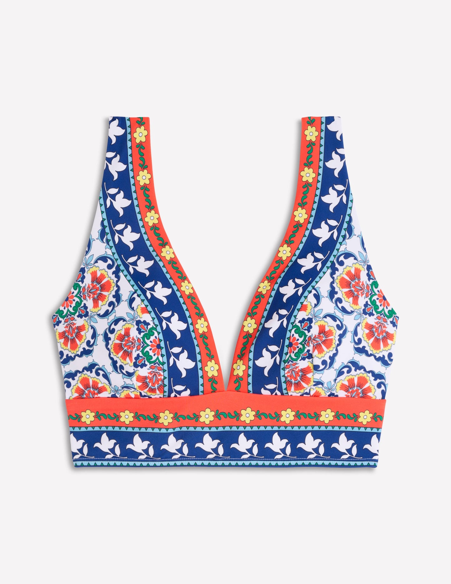 Porto Bikini Top-Multi, ornamental trellis