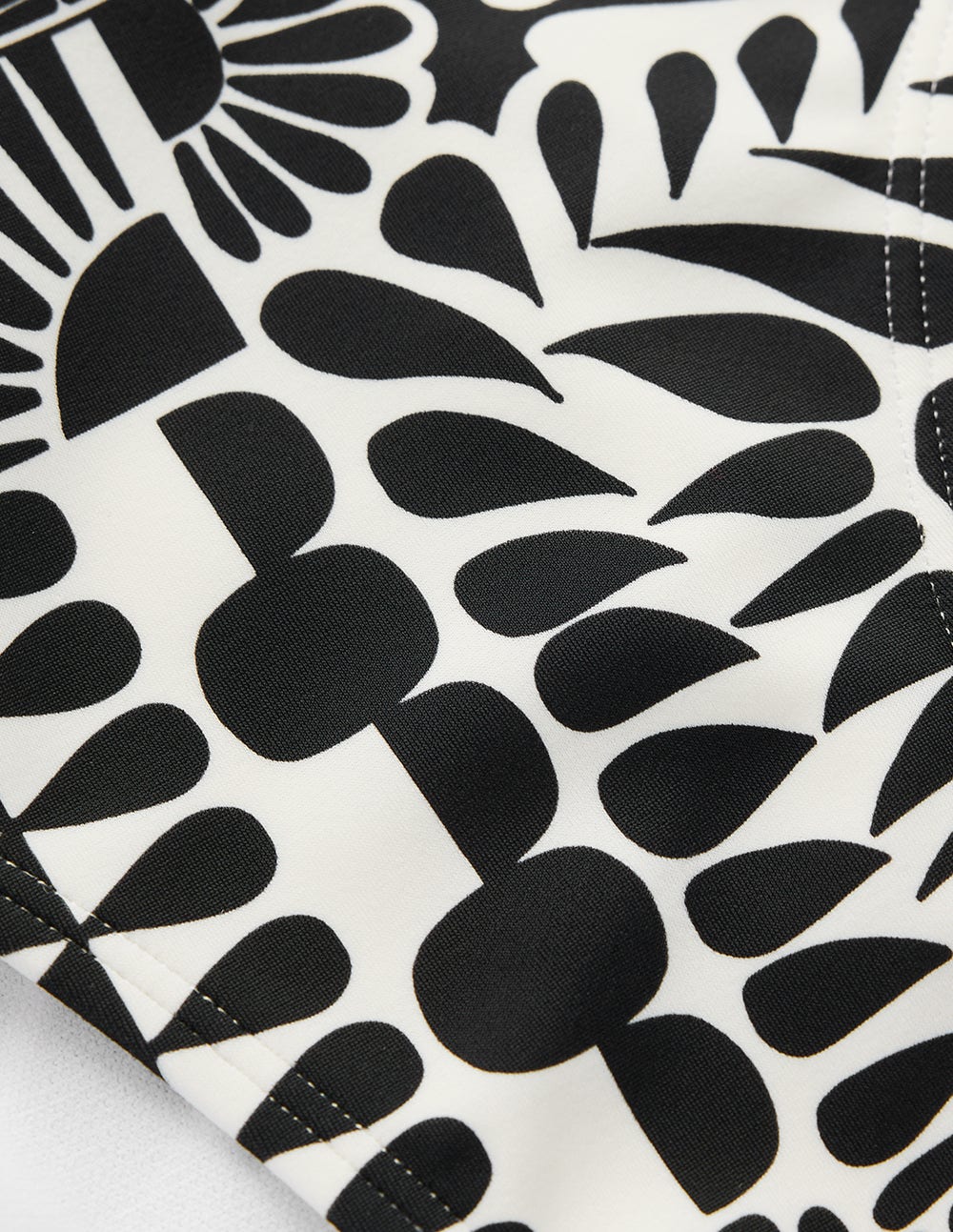 Porto Bikini Bottoms-Black, Geo Stamp