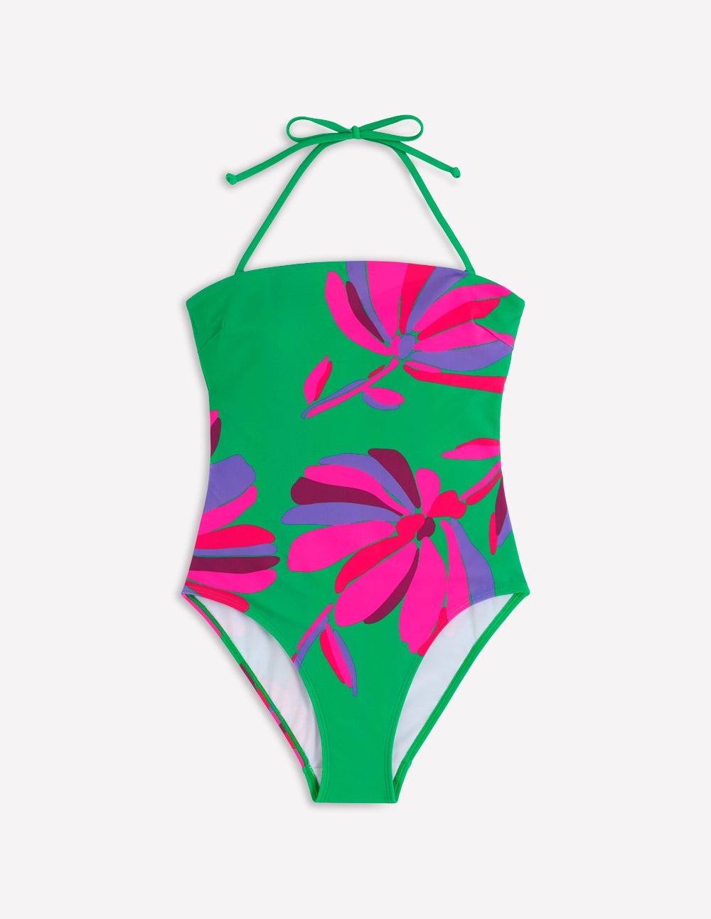 Paros Bandeau Swimsuit-Green Tambourine,Daisy Cascade | Boden USA Paros Bandeau Swimsuit-Green Tambourine,Daisy Cascade | Boden USA