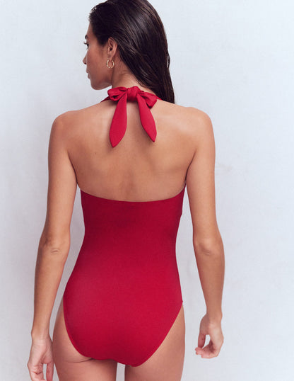 Kythira Ruched Swimsuit-Bullfight Red-3