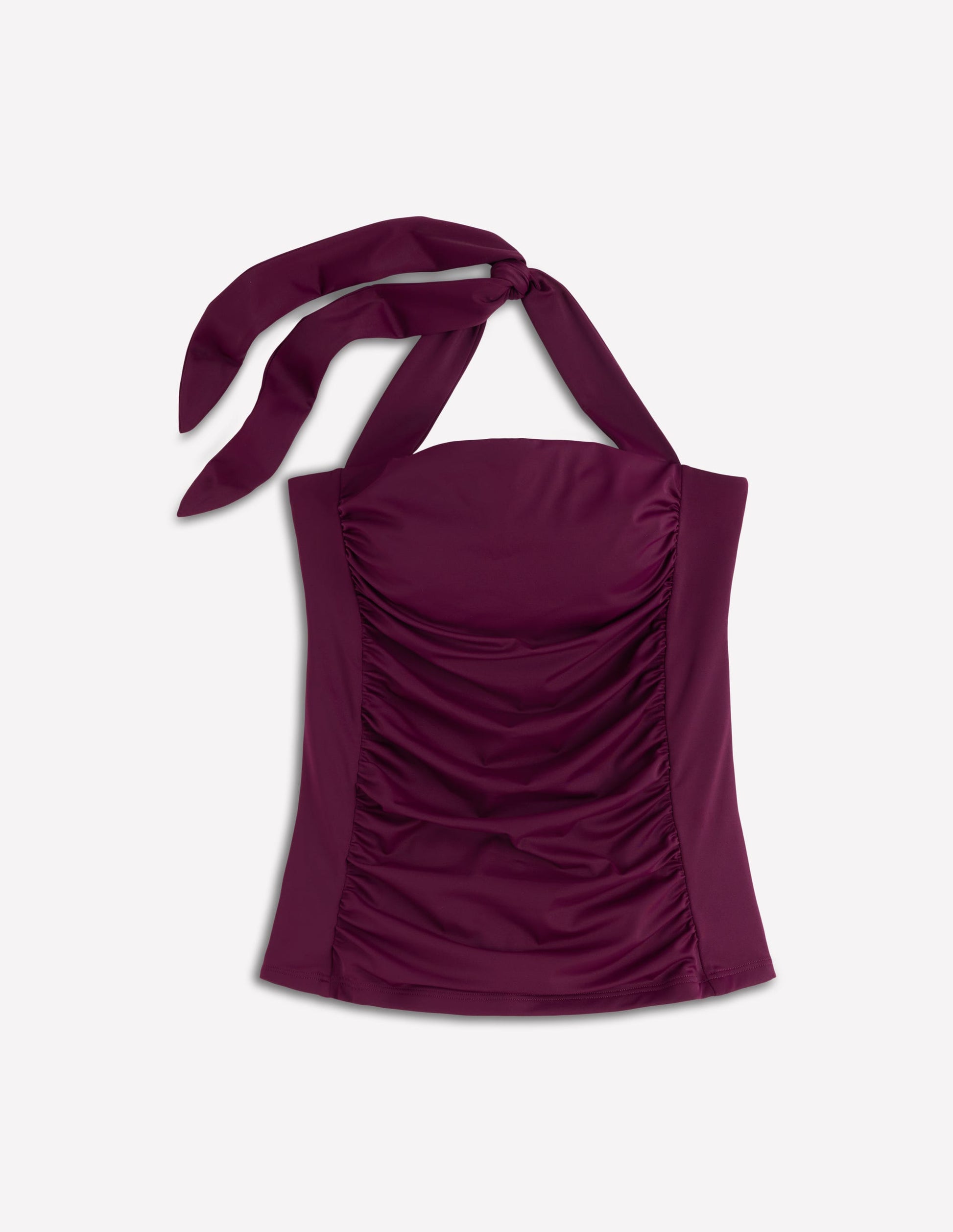 Kythira Ruched Tankini Top-Chocberry-8