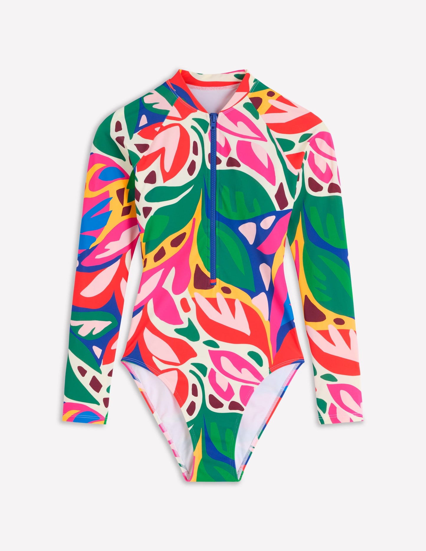 Rash Guard Swimsuit-Multi, Leafy Cascade