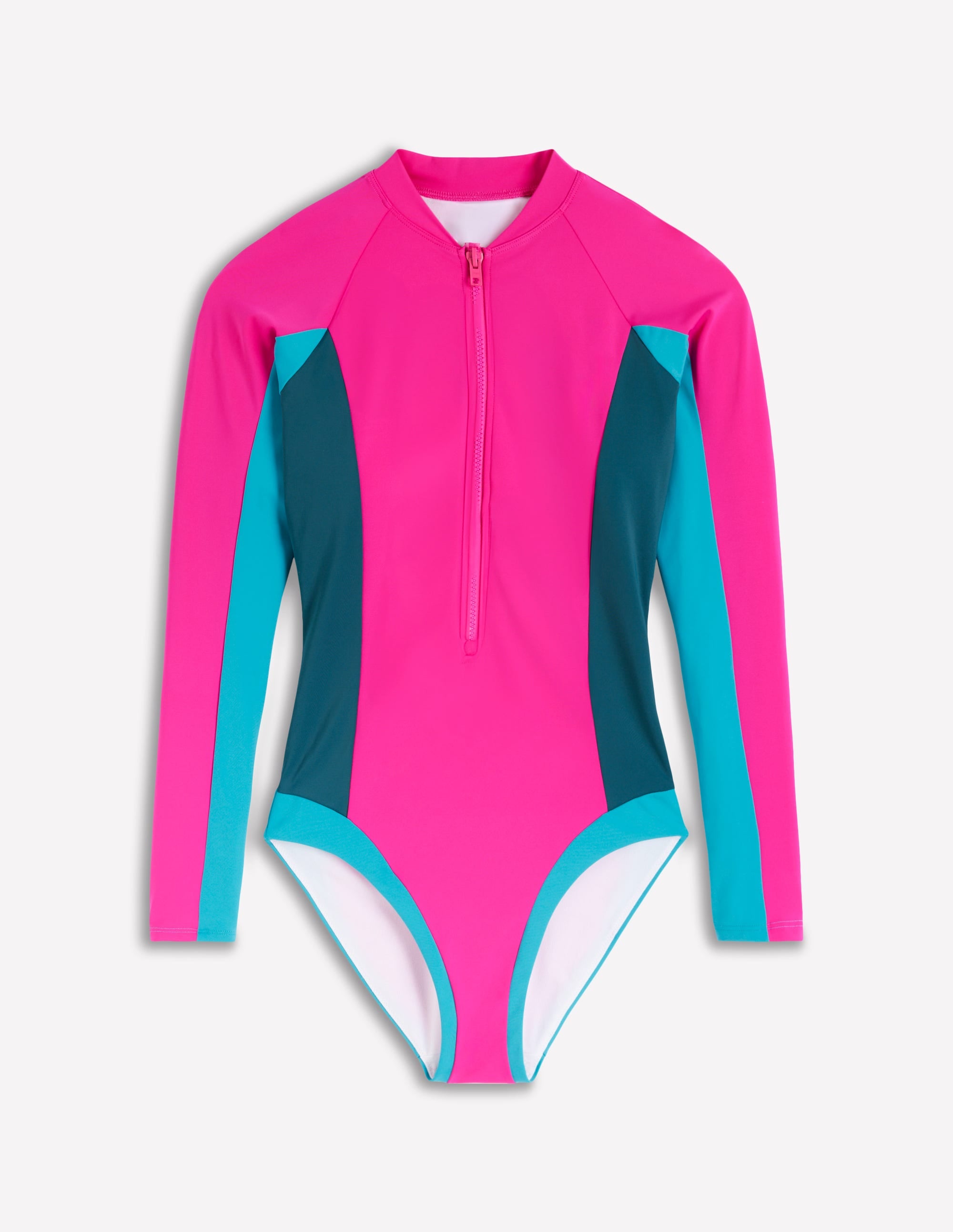 Rash Guard Swimsuit - Pink, Colourblock | Boden USA