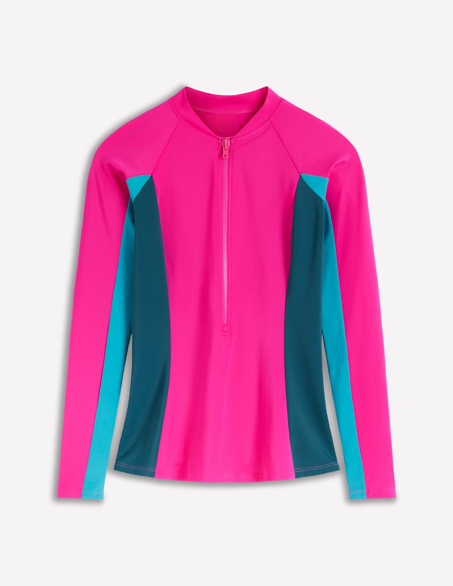 Sun Safe Raglan Rash Vest-Pink Colourblock