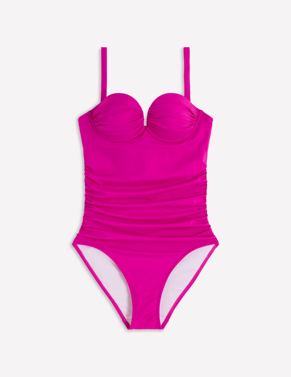 Pleated Cup Swimsuit-Bright Fuchsia - Image 6