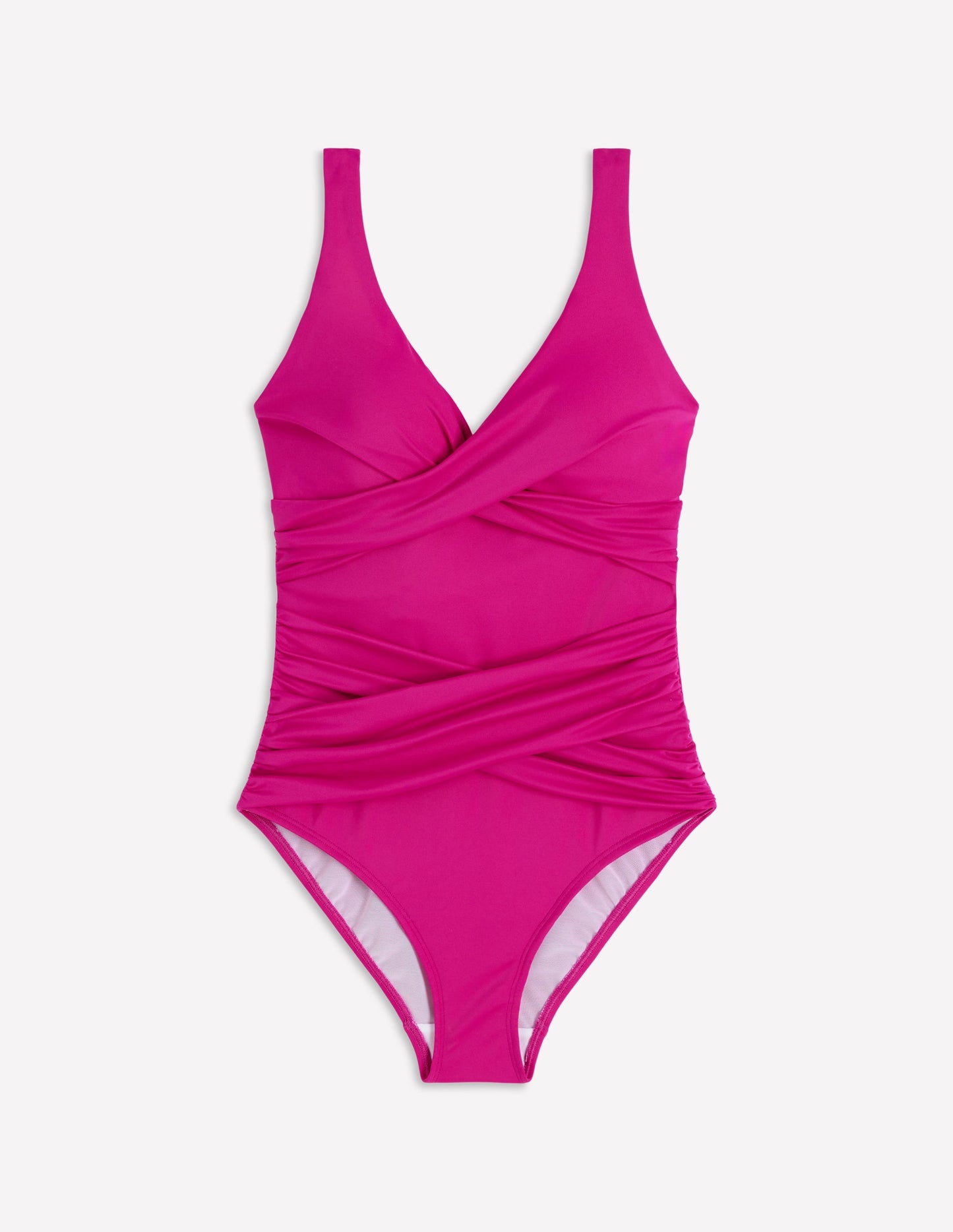 Cross Wrap Swimsuit-Bright Fuchsia