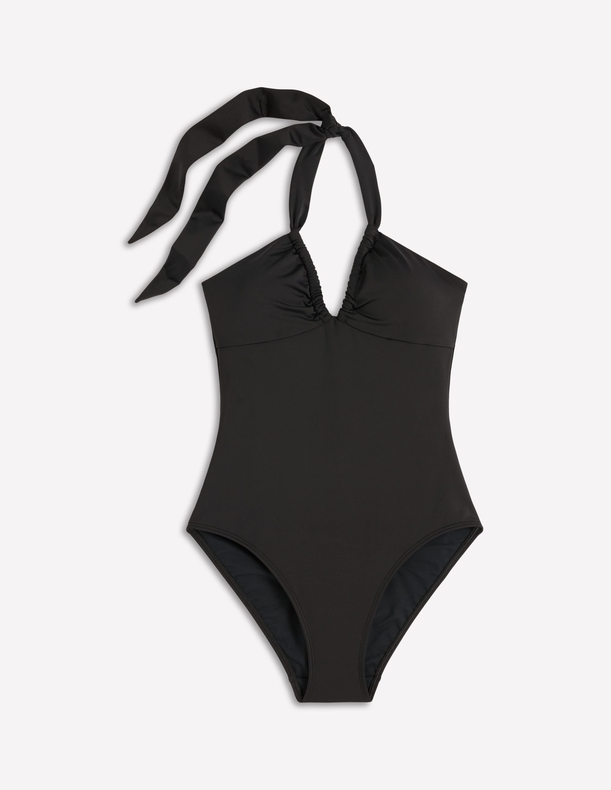 Minori Halter Tie Swimsuit-Black - Image 6