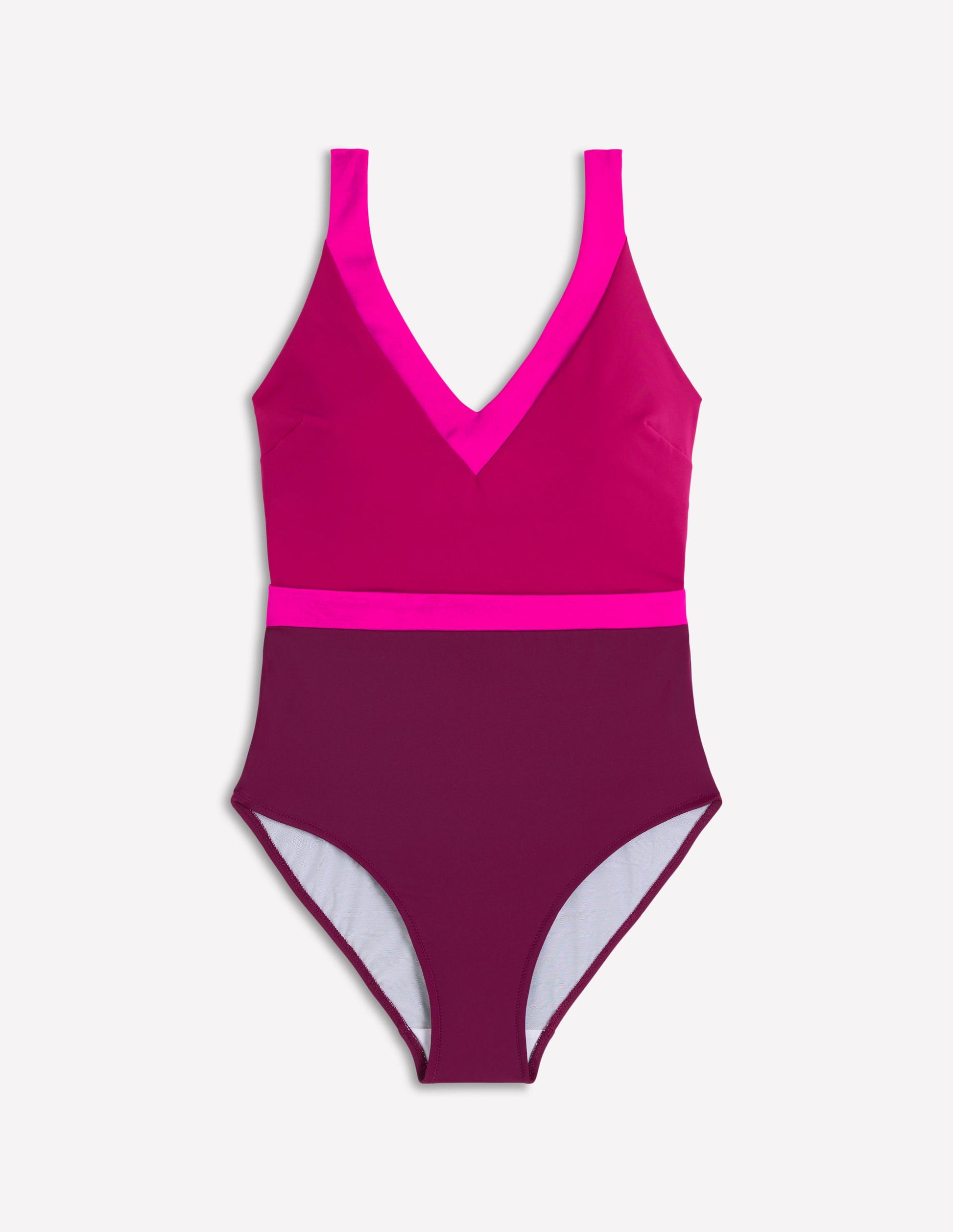 Campania Cross-back Swimsuit-Chocberry Colourblock-6