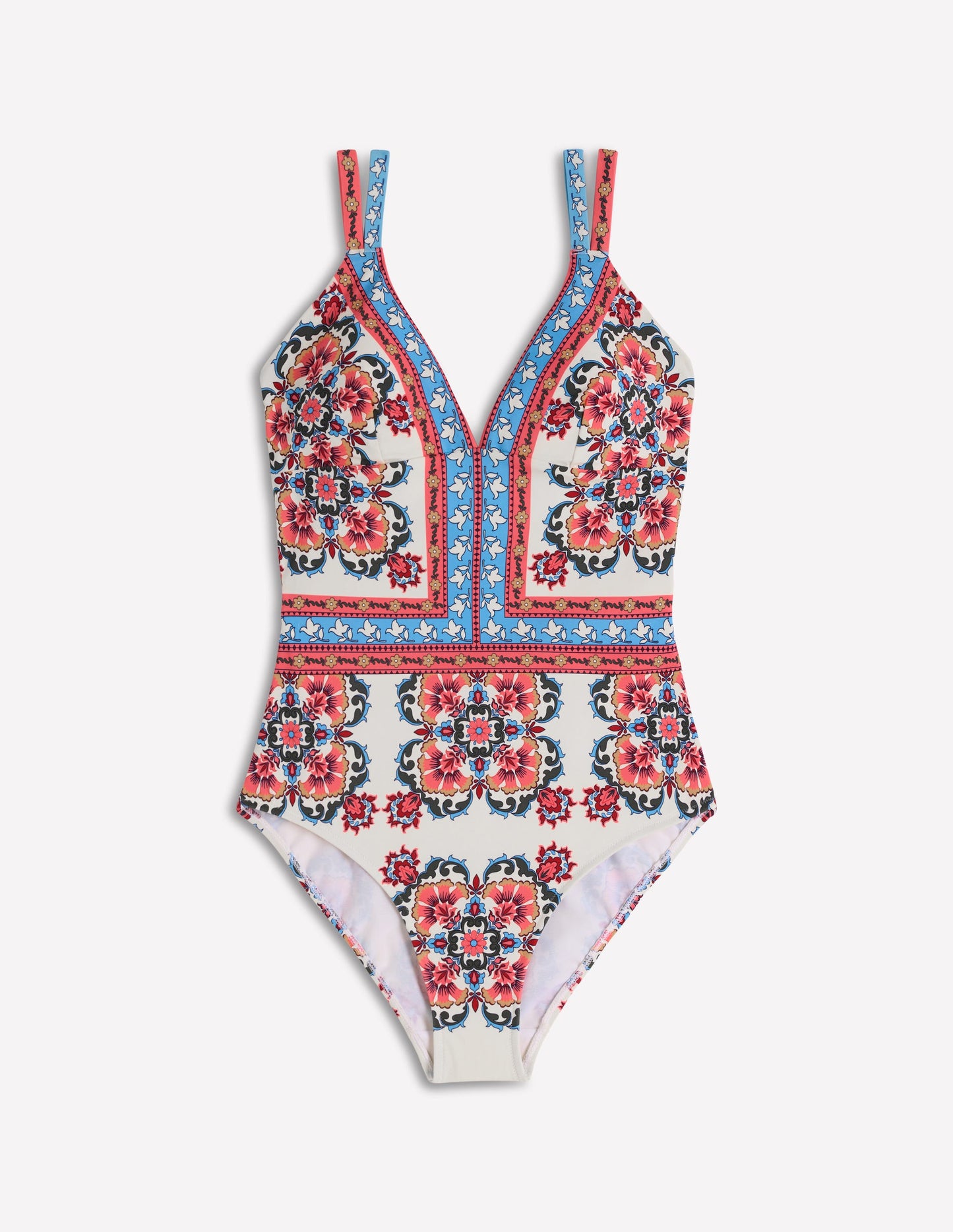 Arles Swimsuit-Pink, Ornamental Trellis