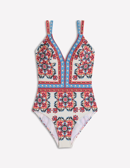 Arles Swimsuit-Pink, Ornamental Trellis-6