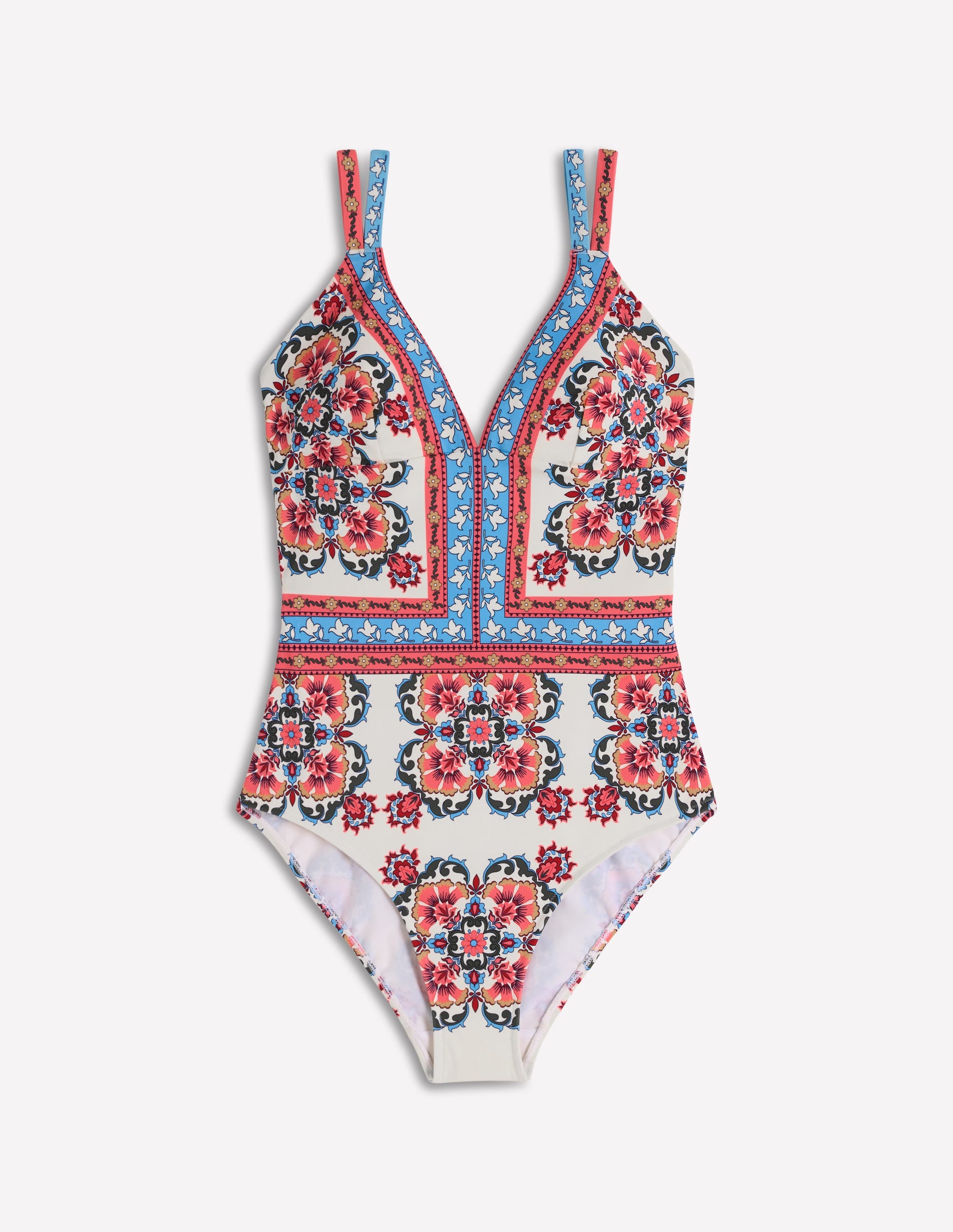 Arles Swimsuit - Pink, Ornamental Trellis | Boden USA