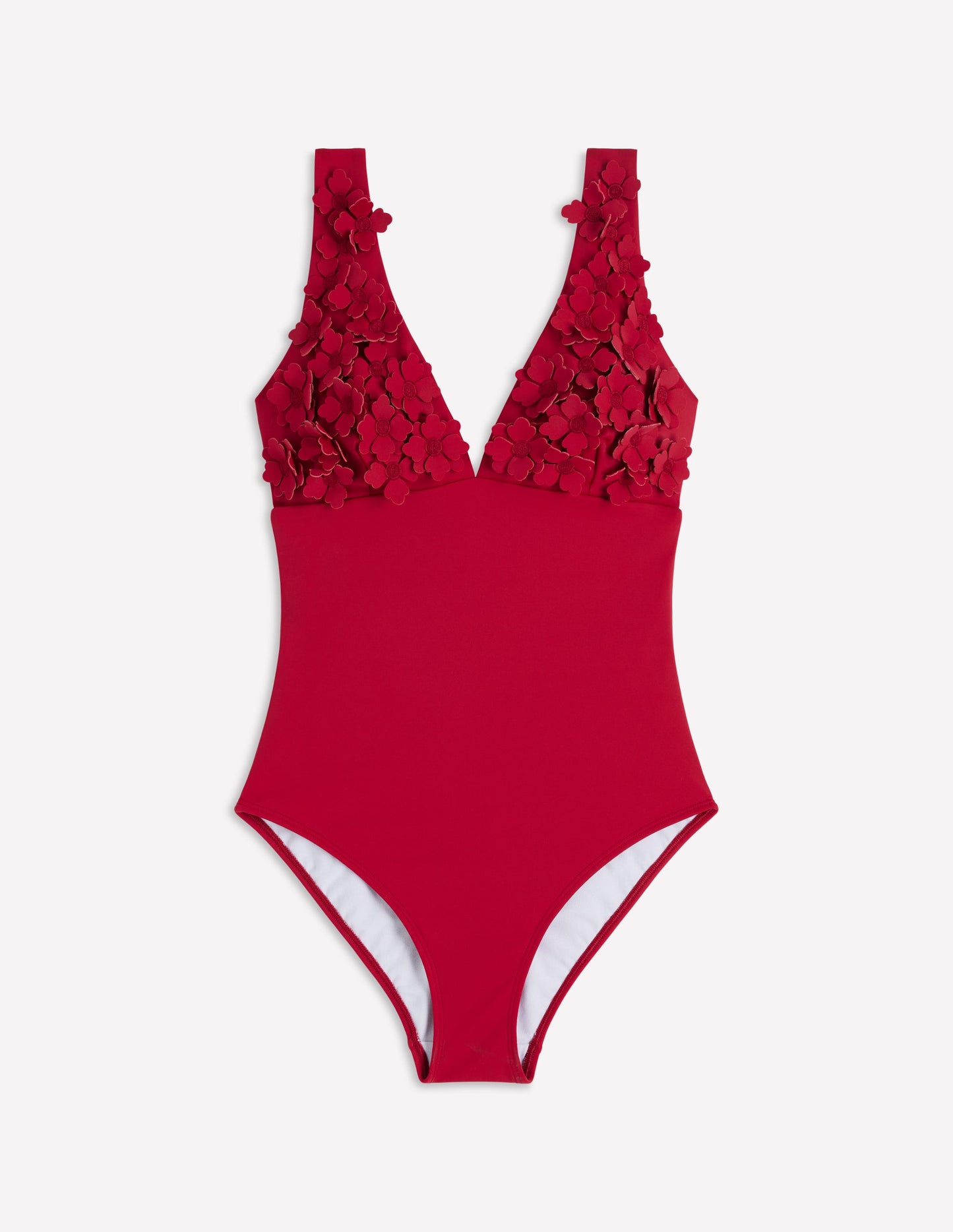 Flower Appliqué Swimsuit-Bullfight, Applique