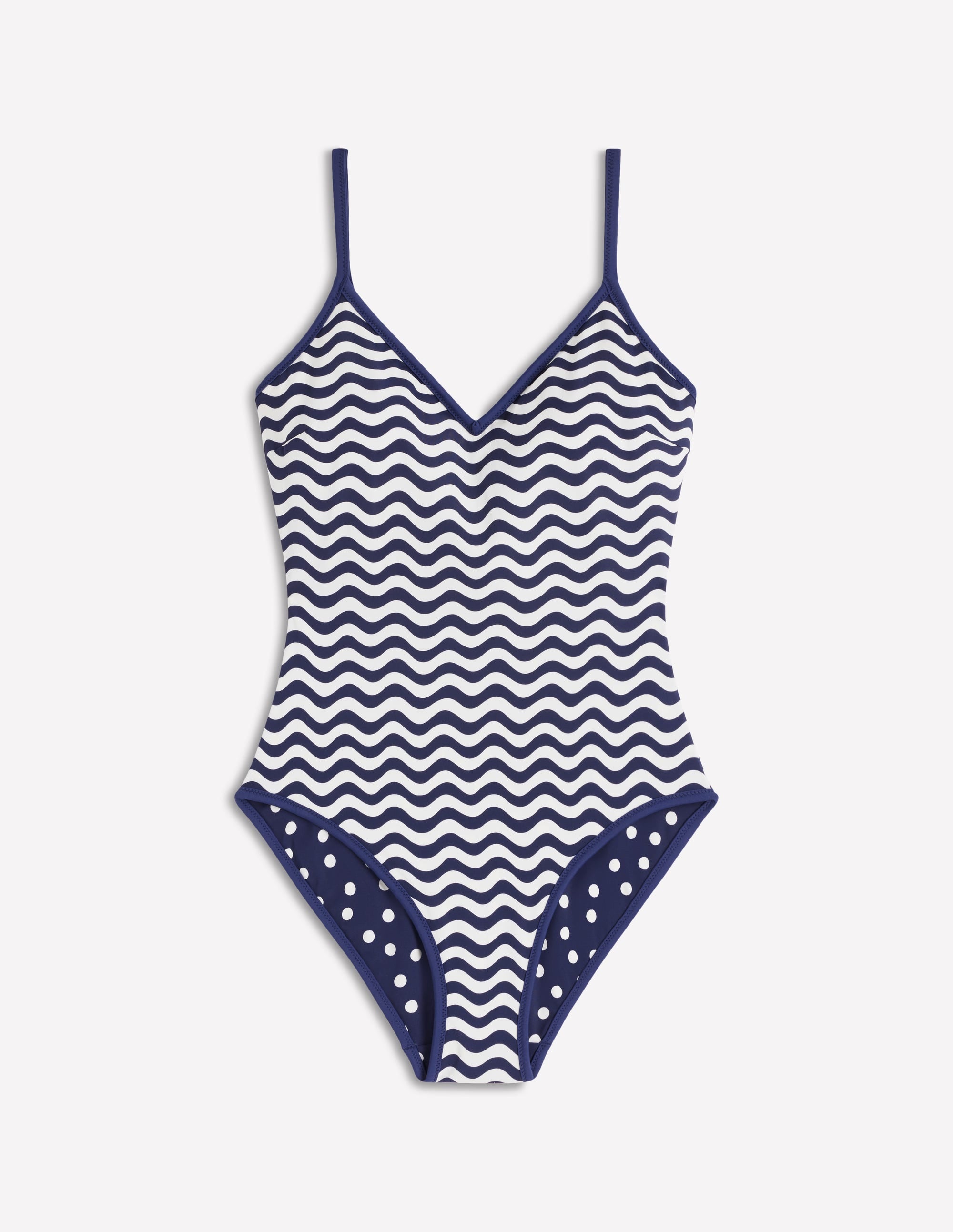 Symi Reversible Swimsuit-Navy, Stripe & Dot - Image 5