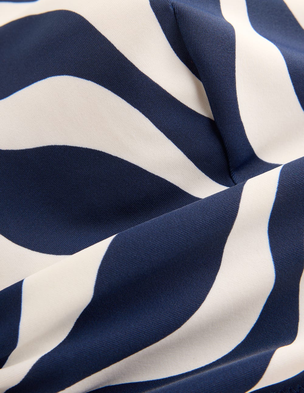 Mykonos Deep V Bikini Top-Navy, Rhythmic wave