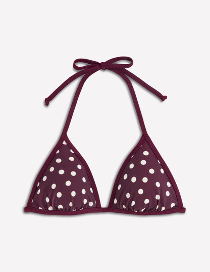 Symi Reversible Bikini Top-Chocberry, Stripe & Dot-5