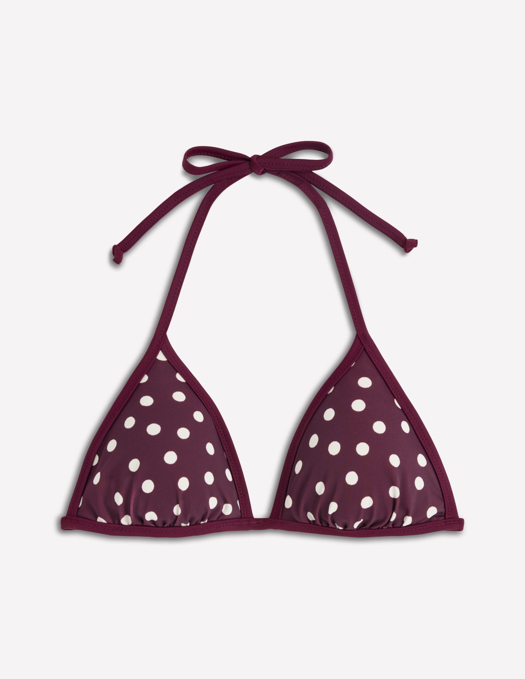 Symi Reversible Bikini Top-Chocberry, Stripe & Dot - Image 5