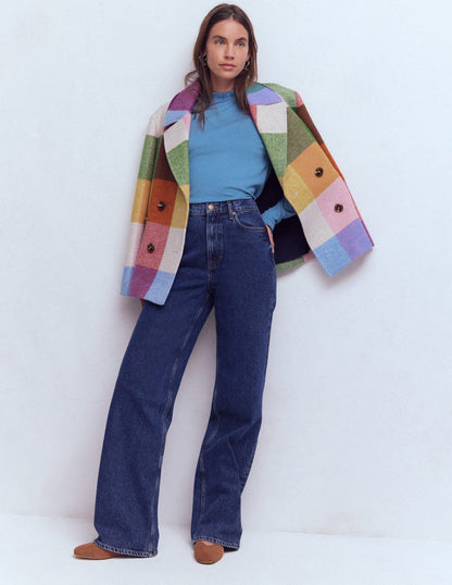 Supersoft Frill Detail Top-Captains Blue-4