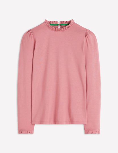 Supersoft Frill Detail Top-Vintage Rose-5