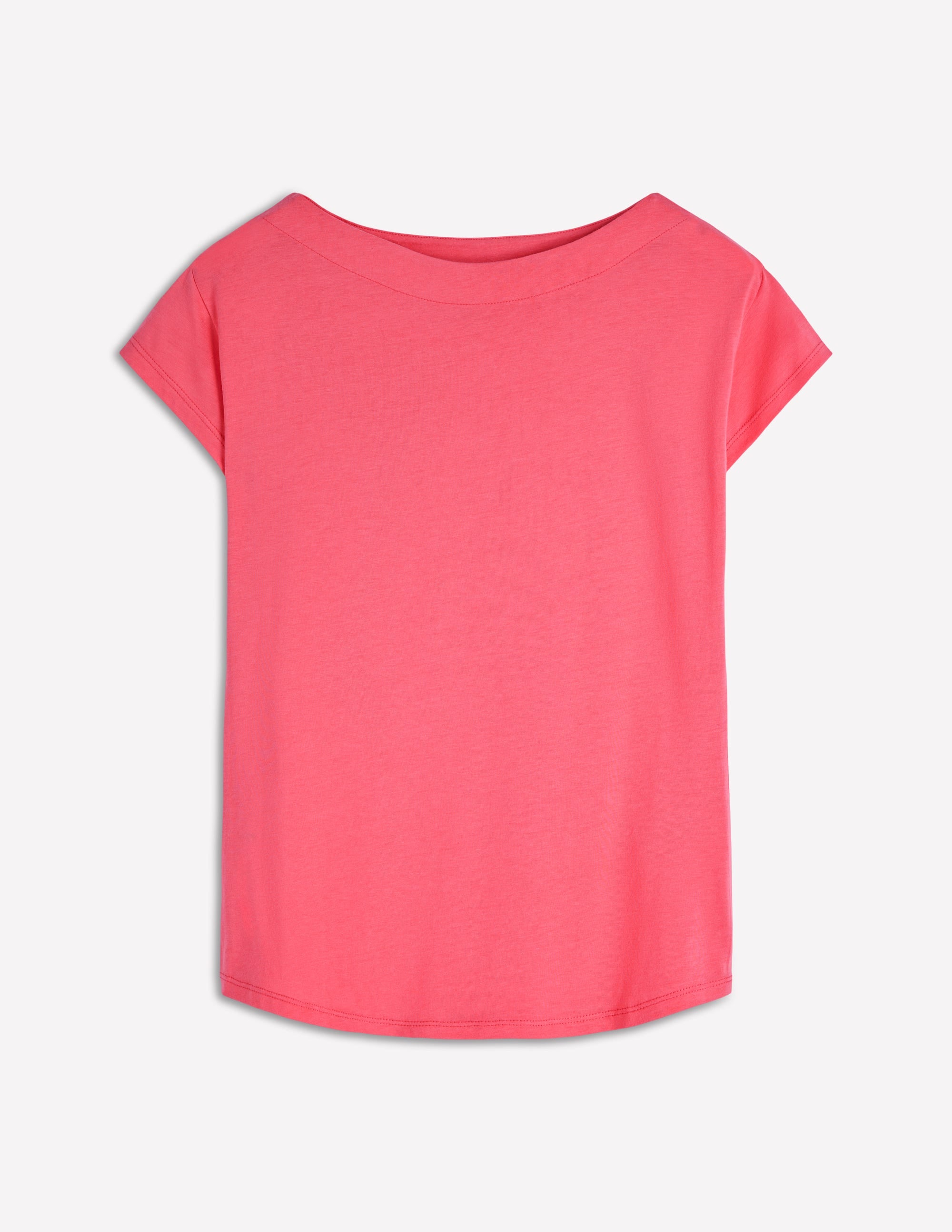 Supersoft Boat Neck T-Shirt-Azalea Pink | Boden USA