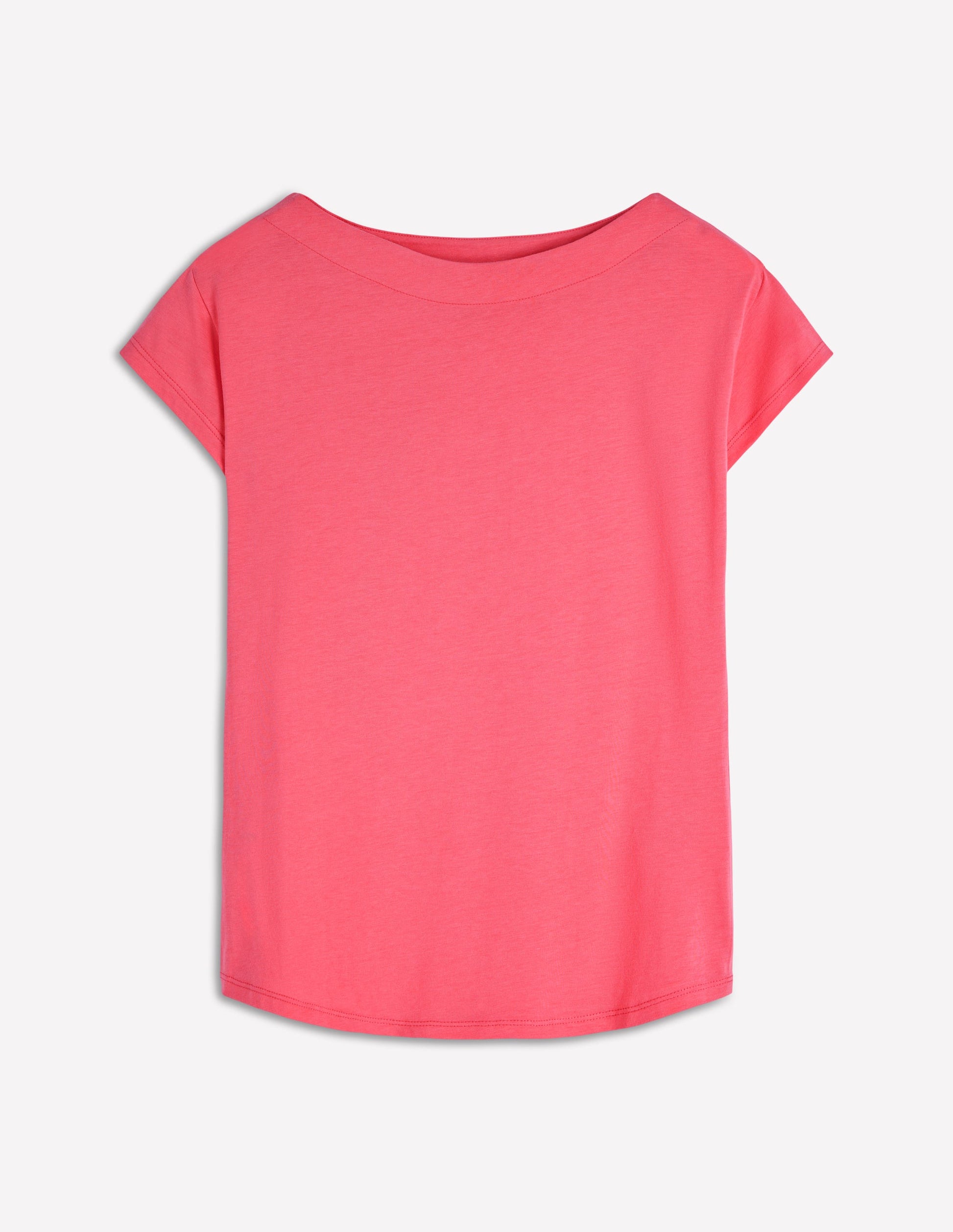 Supersoft Boat Neck T-Shirt-Azalea Pink-4