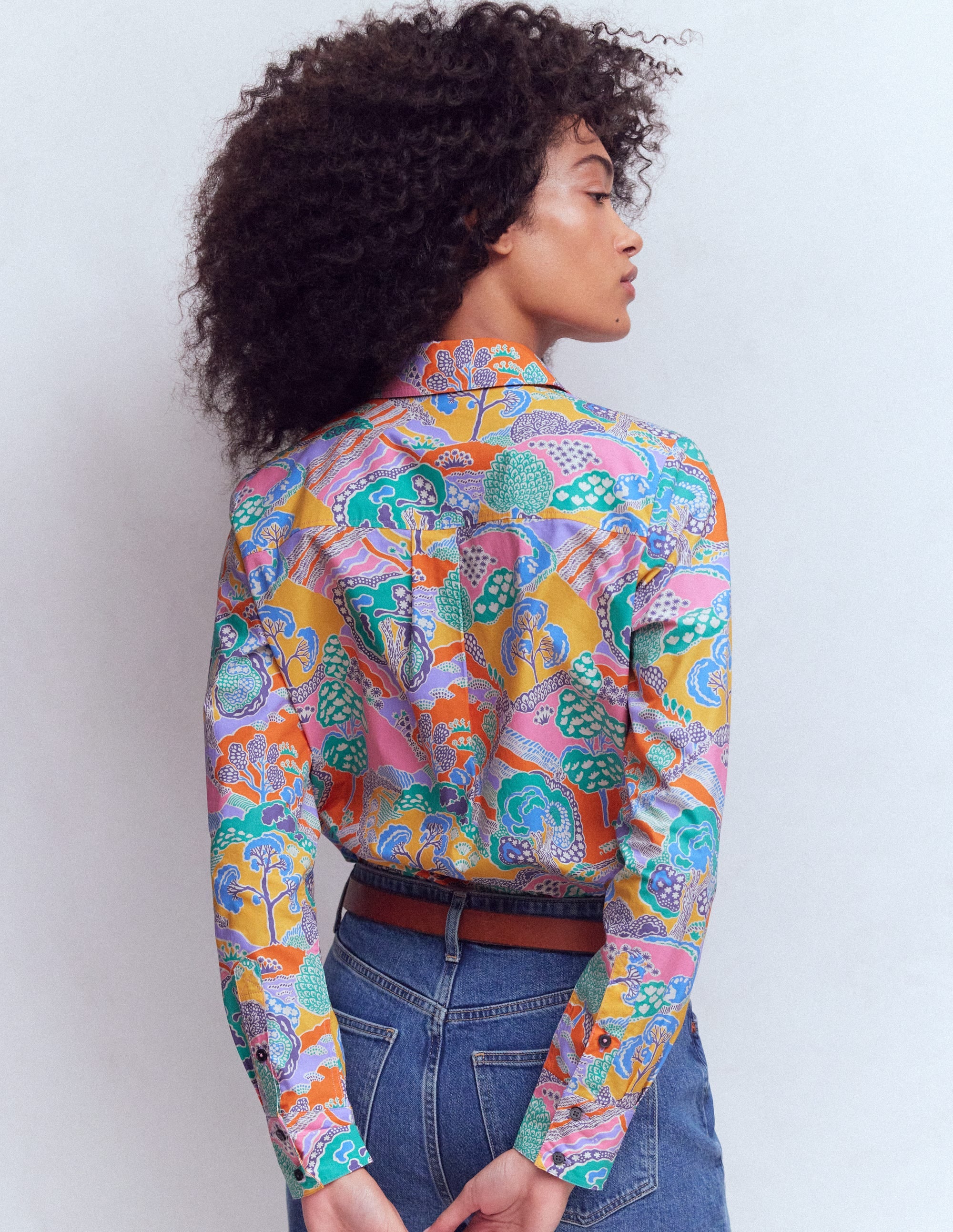Sienna Cotton Shirt-Multi, Enchanted Dreamscape - Image 3
