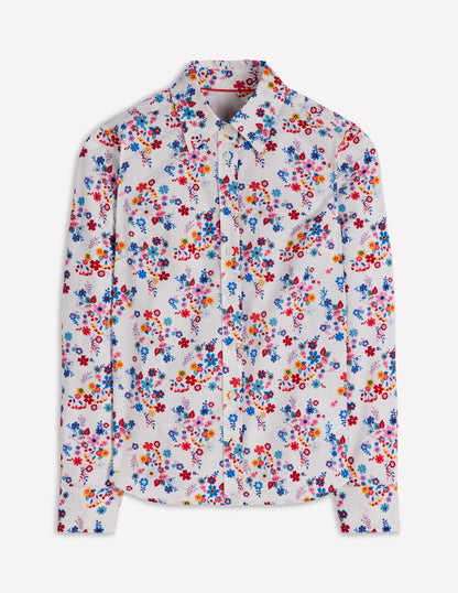 Sienna Cotton Shirt-Multi, Blossom Clusters-6
