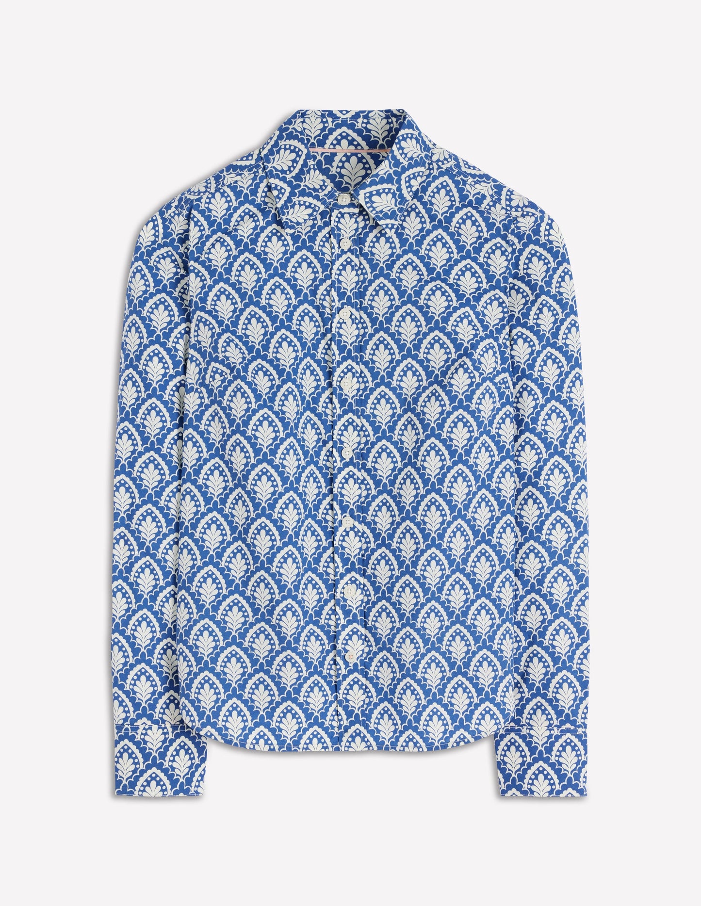 Sienna Cotton Shirt-Blue, Petal Terrace